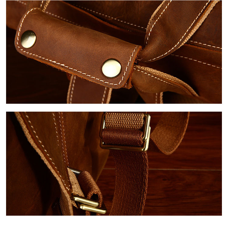 Whatna 天 然牛革 ビジネスバッグ メンズ 2WAY 手提げ・リュック バッグ 天然 本革 A4 16インチpc収納可大容量 旅行 出張用 通勤 通学 就活 面接 バッグ かばん 男性用 ブラウン(B826) 8