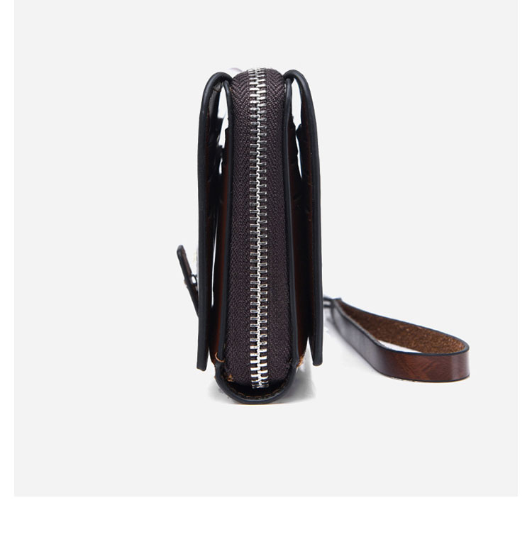 Whatna革ミニセカンドバッグ メンズ バッグ カード24枚収納可 長財布 盗難防止 厚手 本革 レザー 小さめ クラッチバッグ手持ちバッグ メンズ ポーチ 男性用 紳士用 結婚式 冠婚葬祭 バッグ 黒 ブラウン 1902 3