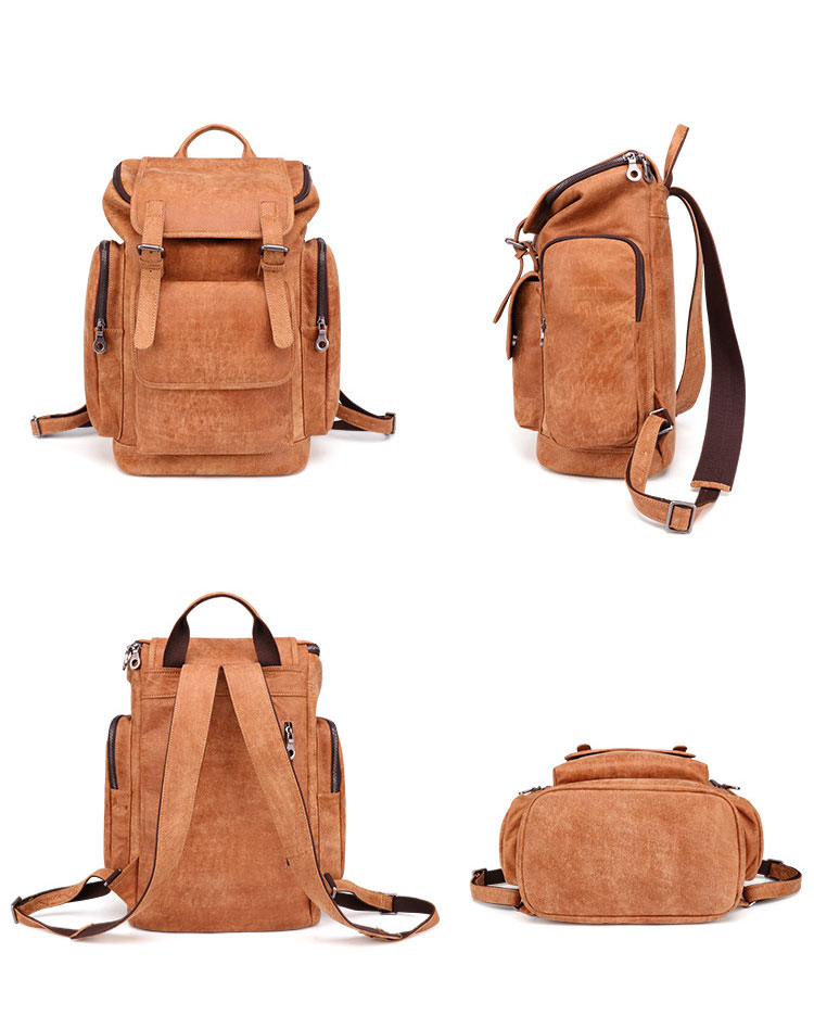 Whatna 天 然牛革 ビジネスバッグ メンズ 2WAY 手提げ・リュック バッグ 天然 本革 A4 15.6インチpc収納可大容量 旅行 出張用 通勤 通学 就活 面接 バッグ かばん 男性用 ブラウン 黒(6458) 0