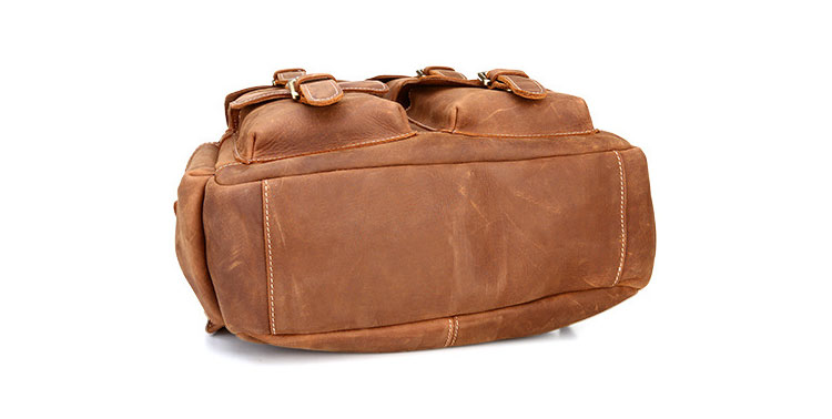 Whatna 天 然牛革 ビジネスバッグ メンズ 2WAY 手提げ・リュック バッグ 天然 本革 A4 16インチpc収納可大容量 旅行 出張用 通勤 通学 就活 面接 バッグ かばん 男性用 ブラウン(B826) 3