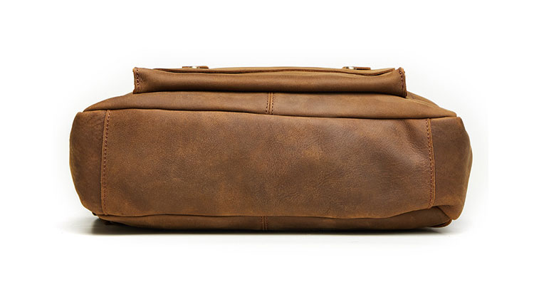 Whatna 天 然牛革 ビジネスバッグ メンズ 2WAY 手提げ・リュック バッグ 天然 本革 A4 16インチpc収納可大容量 旅行 出張用 通勤 通学 就活 面接 バッグ かばん 男性用 ブラウン（1224） 3