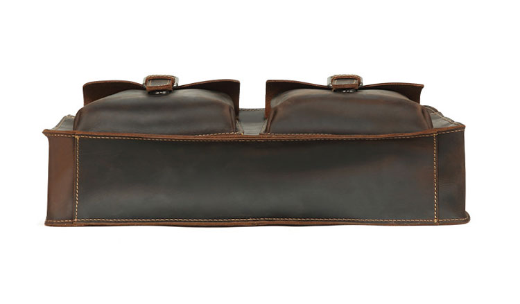 Whatna 天 然牛革 ビジネスバッグ メンズ 2WAY 手提げ・ショルダーバッグ 天然 本革 A4 15.6インチpc収納可大容量 旅行 出張用 通勤 通学 就活 面接 バッグ かばん 男性用 ブラウン 黒(6380) 4