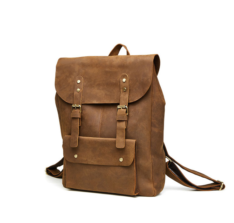 Whatna 天 然牛革 ビジネスバッグ メンズ 2WAY 手提げ・リュック バッグ 天然 本革 A4 16インチpc収納可大容量 旅行 出張用 通勤 通学 就活 面接 バッグ かばん 男性用 ブラウン（1224） 0