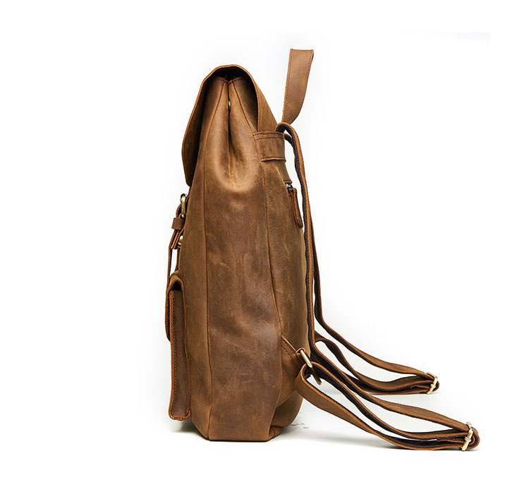 Whatna 天 然牛革 ビジネスバッグ メンズ 2WAY 手提げ・リュック バッグ 天然 本革 A4 16インチpc収納可大容量 旅行 出張用 通勤 通学 就活 面接 バッグ かばん 男性用 ブラウン（1224） 1