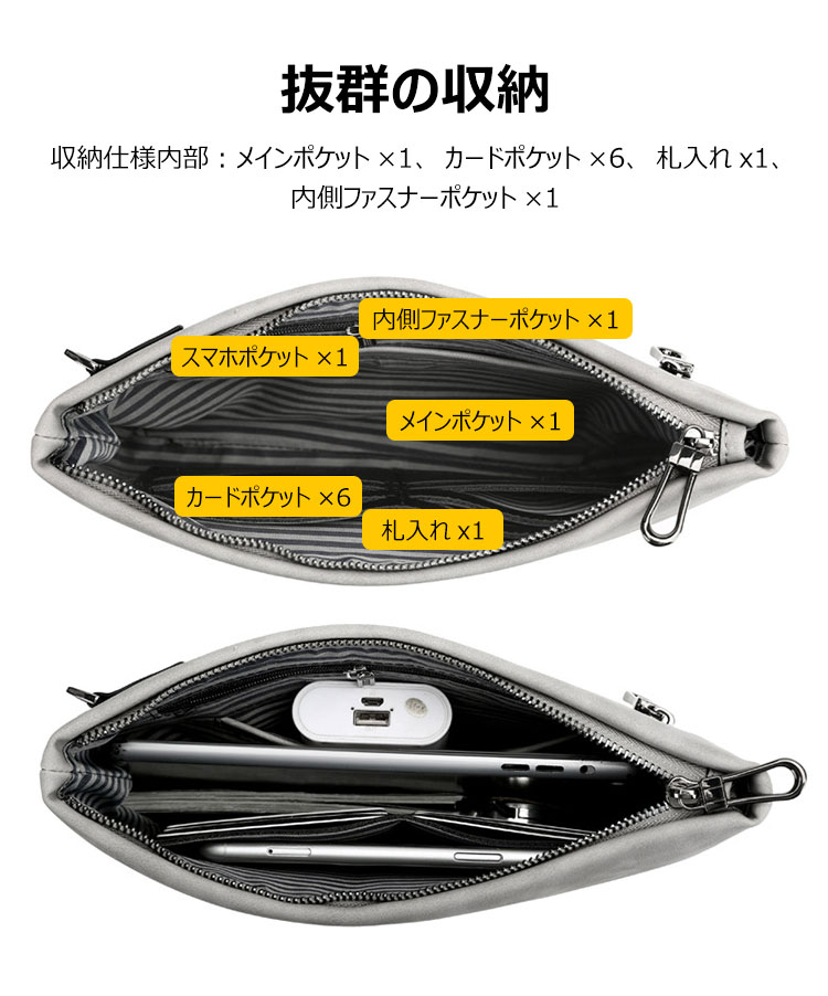 Whatna2way革 セカンドバッグ メンズ クラッチ バッグ 9.7インチのipad収納可B5 6枚カード収納 小銭入 ビジネス カジュアル フォーマル 冠婚葬祭 結婚式 二次会 披露宴バッグ 紳士用 男性用 青 グレー 黑 9972 5