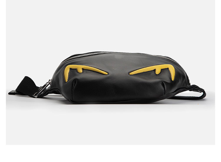 Whatna 3way 牛革 ボディバッグ・ワンショルダーバッグ メンズ ウエストポーチ 本革 レザー 斜め掛けバッグ スポーツバッグ 撥水 皮 バッグ 自転車 カジュアル 遠足 旅行 通勤 通学 黒(3922) 4