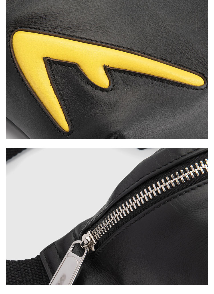 Whatna 3way 牛革 ボディバッグ・ワンショルダーバッグ メンズ ウエストポーチ 本革 レザー 斜め掛けバッグ スポーツバッグ 撥水 皮 バッグ 自転車 カジュアル 遠足 旅行 通勤 通学 黒(3922) 8