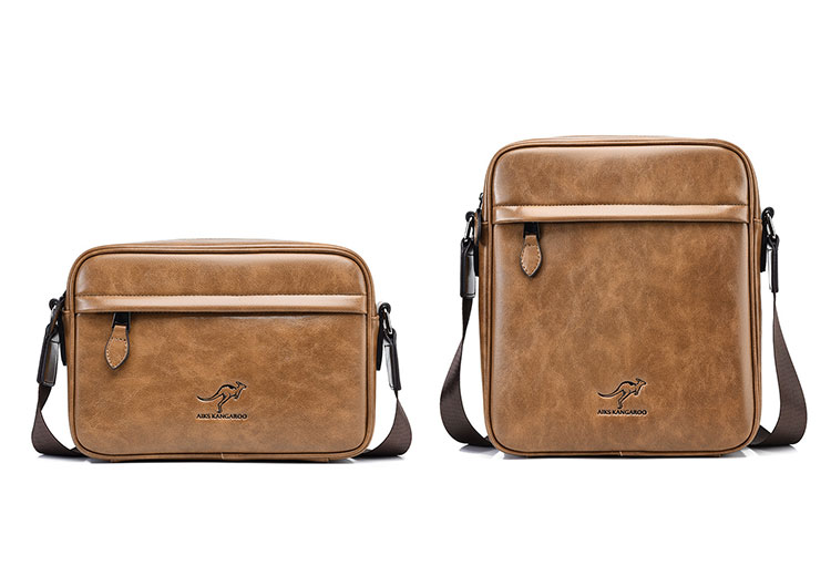 Whatnaショルダーバッグ メンズ メッセンジャーバッグ縦型 小さめ ビジネスバッグ Ipad mini収納可 革 通勤 通学 斜めがけバッグ オシャレ な シンプル な 軽量 実用 自転車 かばん男性用 ブラウン（3030） 0