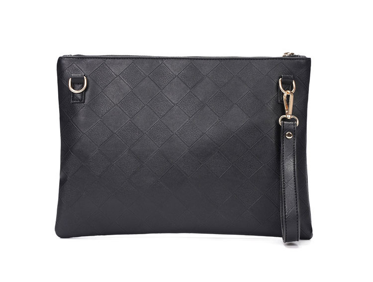 Whatna 2way 革 セカンド バッグ メンズ バッグ [クラッチ ショルダー  肩掛け 結婚式 バッグ]  厚手 本 革 A4 手持ちバッグ ビジネス フォーマル 冠婚葬祭 バッグ 紳士用 男性用 黒（YH3088） 1