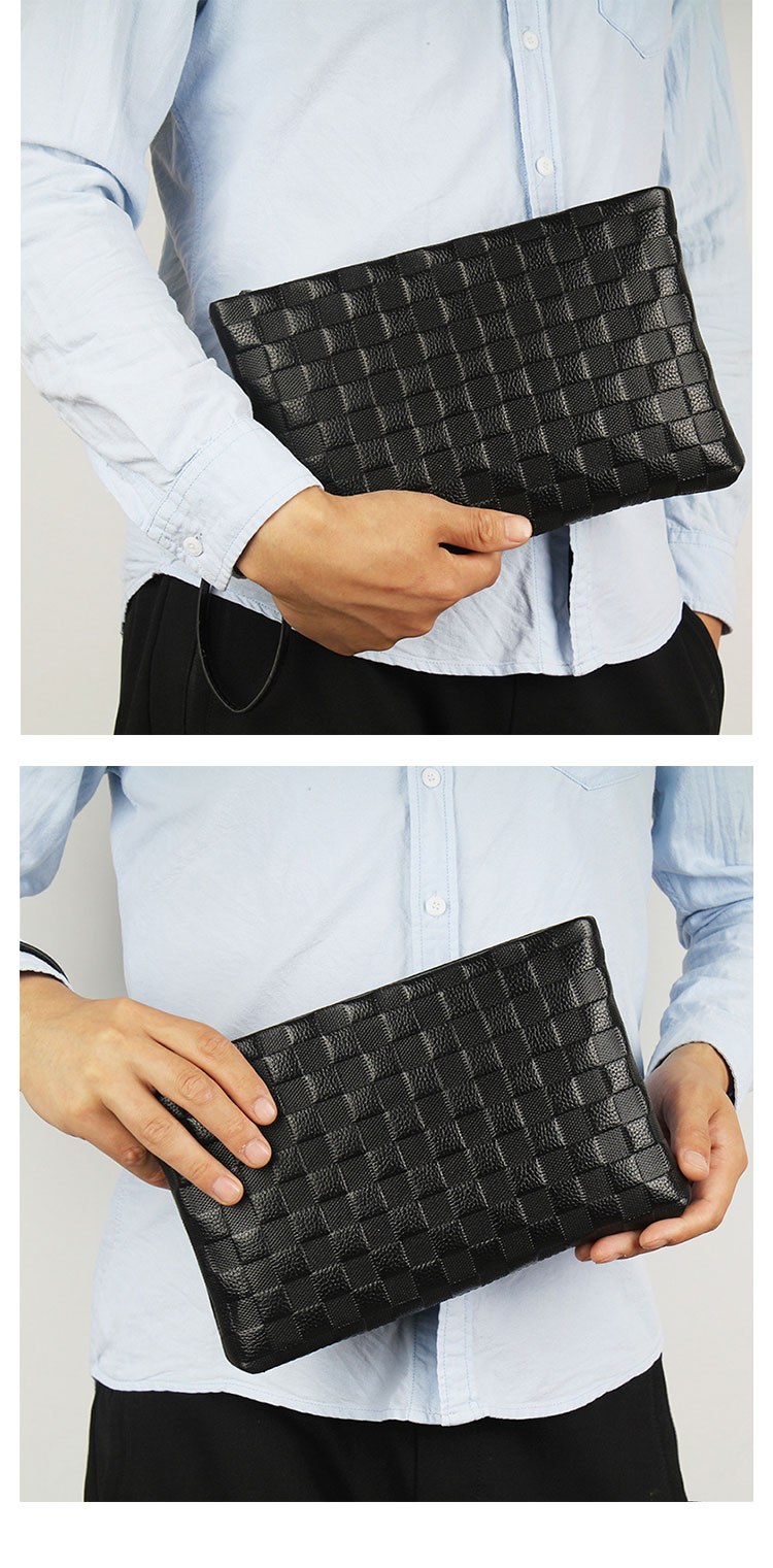 Whatna  2way天 然 牛革 セカンドバッグ メンズ クラッチ バッグ 本革 厚手レザーB5 9.7インチのipad収納可 6枚カード収納 小銭入 カジュアル フォーマル 冠婚葬祭 結婚式 バッグ紳士用 男性用 黑 （hs-1500） 5