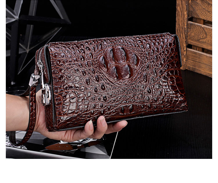 Whatna革ミニセカンドバッグ メンズ  長財布 カード6枚収納可 小銭入れ パスワードロックボタン付 盗難防止 厚手 本革 レザー 手持ちバッグ メンズ ポーチ 男性用 紳士用 結婚式 冠婚葬祭 バッグ 黒 ブラウン hs-1502 9