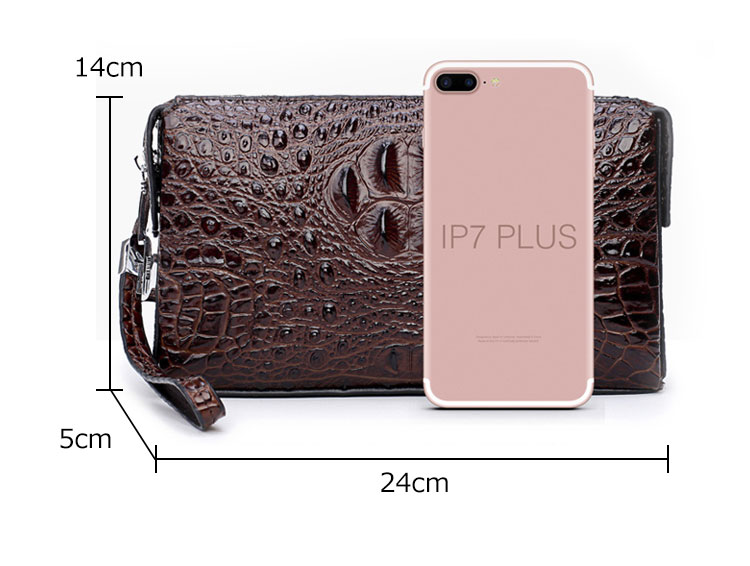 Whatna革ミニセカンドバッグ メンズ  長財布 カード6枚収納可 小銭入れ パスワードロックボタン付 盗難防止 厚手 本革 レザー 手持ちバッグ メンズ ポーチ 男性用 紳士用 結婚式 冠婚葬祭 バッグ 黒 ブラウン hs-1502 3