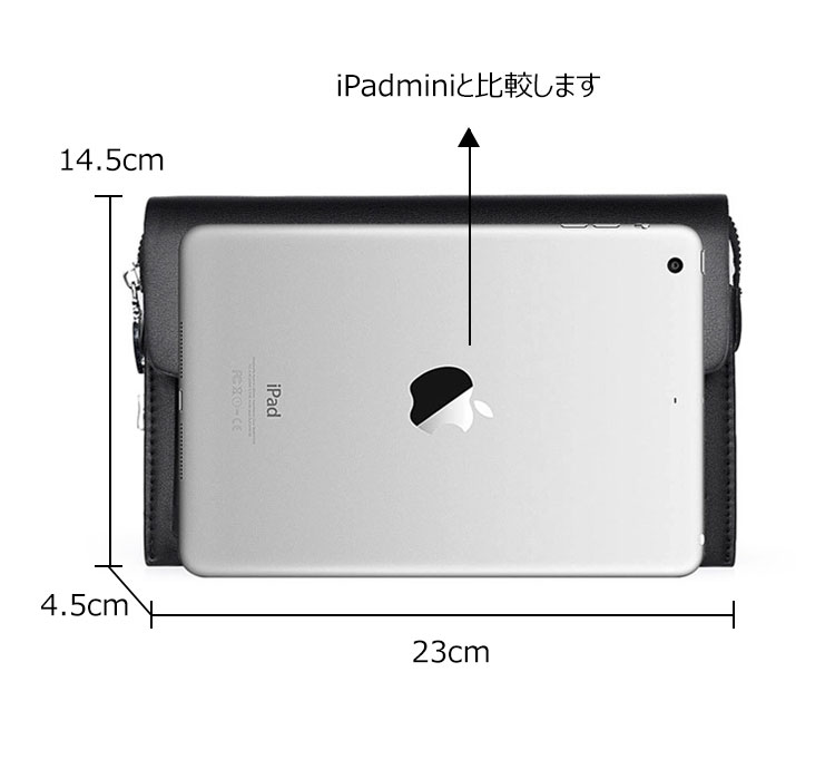 Whatna革ミニセカンドバッグ メンズ  長財布 カード12枚収納可 小銭入れ パスワードロックボタン付 盗難防止 厚手 本革 レザー 手持ちバッグ メンズ ポーチ 男性用 紳士用 結婚式 冠婚葬祭 バッグ 黒 ブラウン hs-1503 6