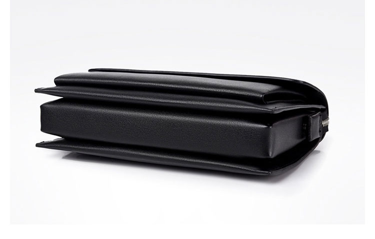 Whatna革ミニセカンドバッグ メンズ  長財布 カード12枚収納可 小銭入れ パスワードロックボタン付 盗難防止 厚手 本革 レザー 手持ちバッグ メンズ ポーチ 男性用 紳士用 結婚式 冠婚葬祭 バッグ 黒 ブラウン hs-1503 5