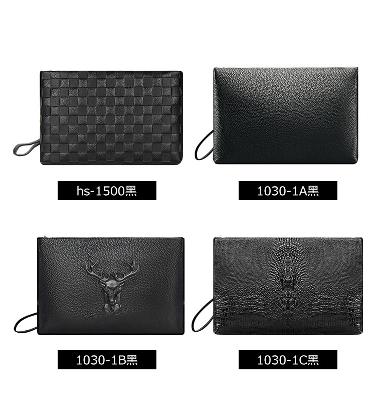 Whatna  2way天 然 牛革 セカンドバッグ メンズ クラッチ バッグ 本革 厚手レザーB5 9.7インチのipad収納可 6枚カード収納 小銭入 カジュアル フォーマル 冠婚葬祭 結婚式 バッグ紳士用 男性用 黑 （hs-1500） 0