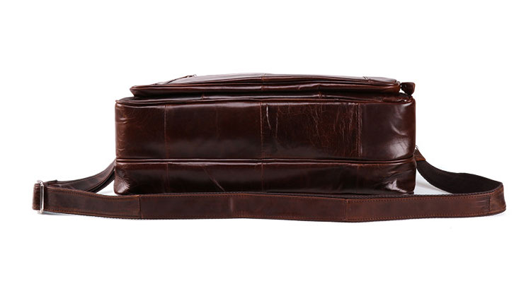 Whatna 天 然牛革 ビジネスバッグ メンズ 2WAY 手提げ・ショルダーバッグ 天然 本革 A4 16インチpc収納可大容量 旅行 出張用 通勤 通学 就活 面接 バッグ かばん 男性用 ブラウン(6415) 2