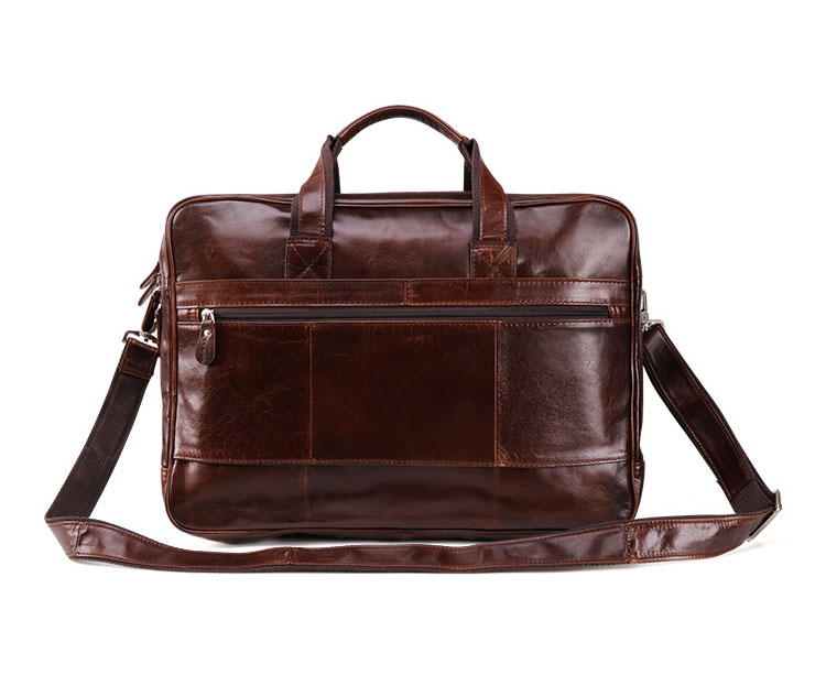 Whatna 天 然牛革 ビジネスバッグ メンズ 2WAY 手提げ・ショルダーバッグ 天然 本革 A4 16インチpc収納可大容量 旅行 出張用 通勤 通学 就活 面接 バッグ かばん 男性用 ブラウン(6415) 3