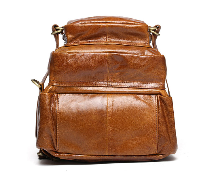 Whatna 天 然牛革 ビジネスバッグ メンズ 2WAY 手提げ・リュック バッグ 天然 本革 A4 16インチpc収納可大容量 旅行 出張用 通勤 通学 就活 面接 バッグ かばん 男性用 ブラウン（8856） 4