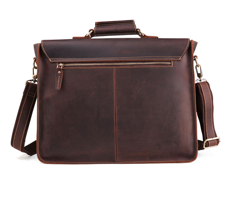 Whatna 天 然牛革 ビジネスバッグ メンズ 2WAY 手提げ・ショルダーバッグ 天然 本革 A4 15.6インチpc収納可大容量 旅行 出張用 通勤 通学 就活 面接 バッグ かばん 男性用 ブラウン（B515） 3
