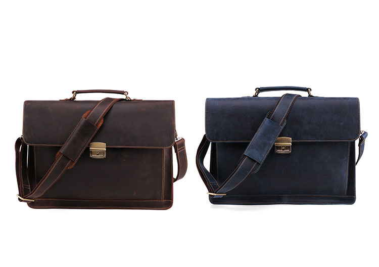 Whatna 天 然牛革 ビジネスバッグ メンズ 2WAY 手提げ・ショルダーバッグ パスワードロックボタング付 盗難防止 天然 本革 A4 15.6インチpc収納可大容量 旅行 出張用 通勤 通学 就活 面接 バッグ かばん 男性用 ブラウン(6393) 0