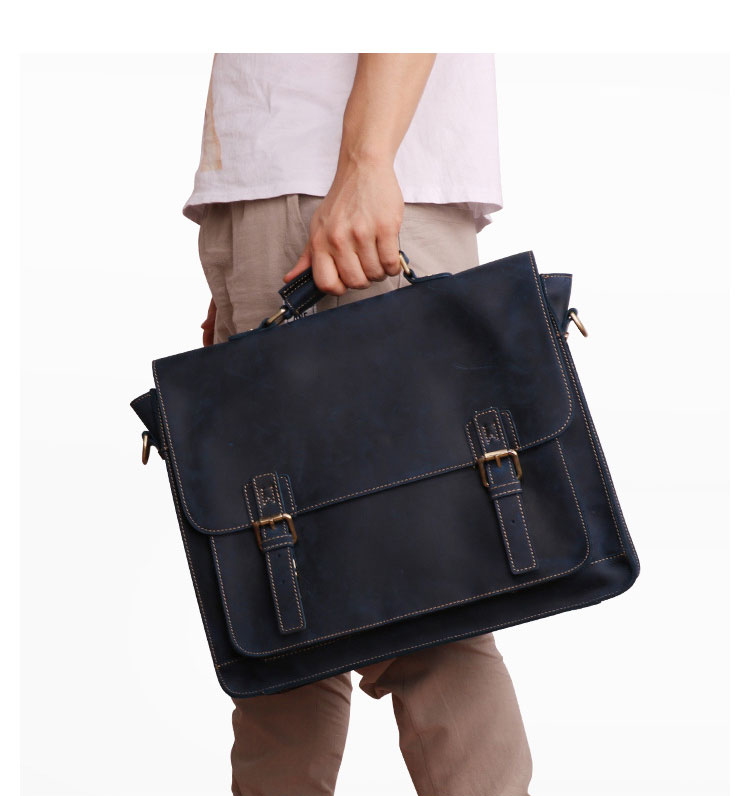 Whatna 天 然牛革 ビジネスバッグ メンズ 2WAY 手提げ・ショルダーバッグ 天然 本革 A4 15.6インチpc収納可大容量 旅行 出張用 通勤 通学 就活 面接 バッグ かばん 男性用 ブラウン（B515） 10