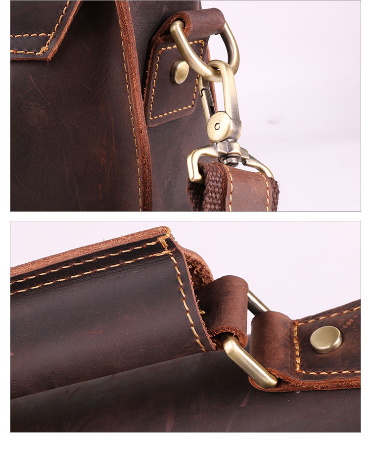 Whatna 天 然牛革 ビジネスバッグ メンズ 2WAY 手提げ・ショルダーバッグ 天然 本革 A4 15.6インチpc収納可大容量 旅行 出張用 通勤 通学 就活 面接 バッグ かばん 男性用 ブラウン（B515） 9