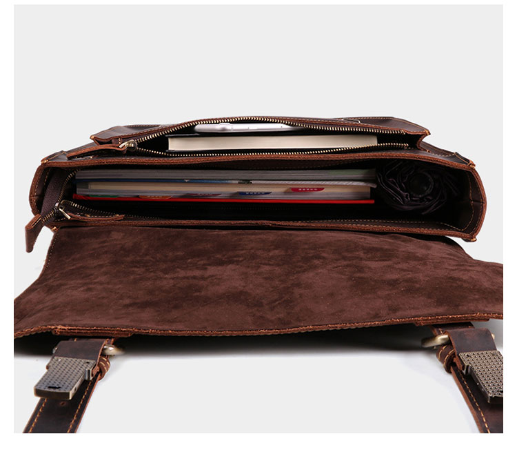 Whatna 天 然牛革 ビジネスバッグ メンズ 2WAY 手提げ・ショルダーバッグ 天然 本革 A4 15.6インチpc収納可大容量 旅行 出張用 通勤 通学 就活 面接 バッグ かばん 男性用 ブラウン（B515） 7