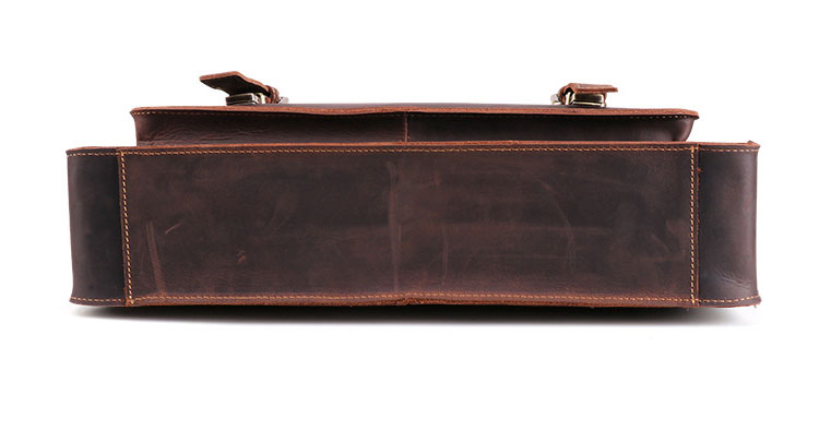 Whatna 天 然牛革 ビジネスバッグ メンズ 2WAY 手提げ・ショルダーバッグ 天然 本革 A4 15.6インチpc収納可大容量 旅行 出張用 通勤 通学 就活 面接 バッグ かばん 男性用 ブラウン（B515） 4