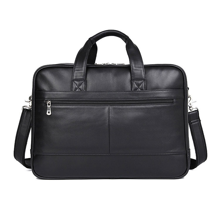 Whatna 天 然牛革 ビジネスバッグ メンズ 2WAY 手提げ・ショルダーバッグ 天然 本革 A4 17インチpc収納可大容量 旅行 出張用 通勤 通学 就活 面接 バッグ かばん 男性用 黒(7319A) 2