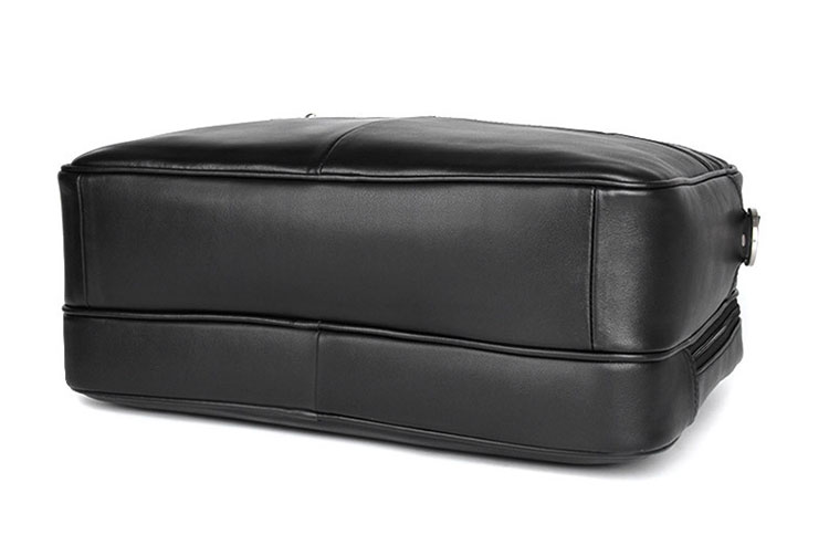 Whatna 天 然牛革 ビジネスバッグ メンズ 2WAY 手提げ・ショルダーバッグ 天然 本革 A4 17インチpc収納可大容量 旅行 出張用 通勤 通学 就活 面接 バッグ かばん 男性用 黒(7319A) 3