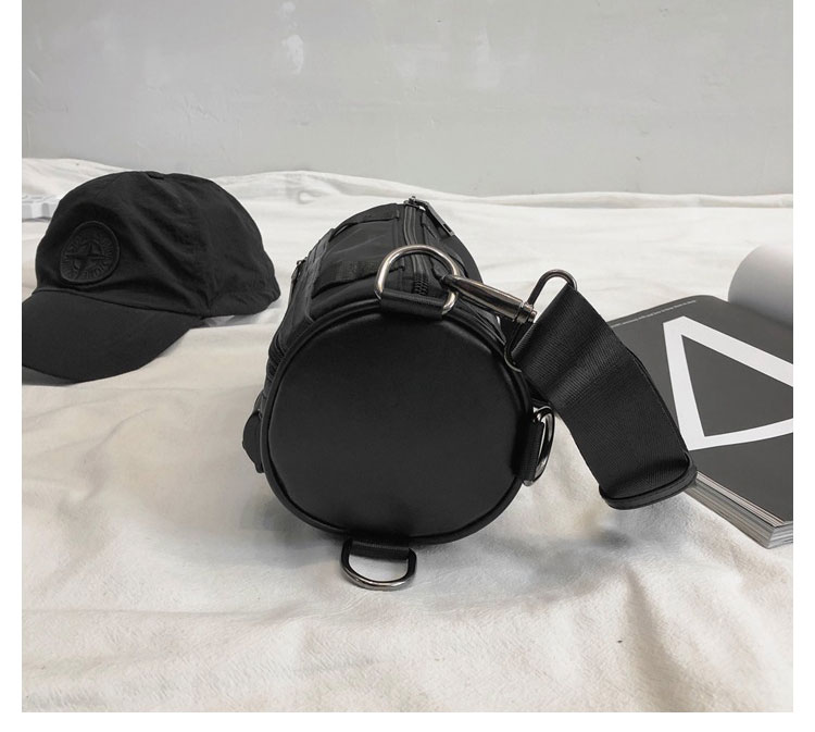 Whatna 3way ミニショルダーバッグ メンズ レディース ボディーバッグ 胸バッグ 横型 ショルダーミニポーチ ナイロン 防水 軽量 小型  小さめメッセンジャーバッグ 斜め掛け ビジネス バッグ 通学 通勤鞄 自転車鞄 かばん男性用 黒 (3076) | Whatna