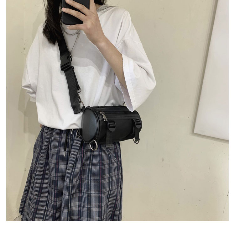 Whatna 3wayミニショルダーバッグ メンズ レディース ボディーバッグ 胸バッグ 横型 ショルダーミニポーチ ナイロン 防水 軽量 小型 小さめメッセンジャーバッグ 斜め掛け ビジネス バッグ 通学 通勤鞄 自転車鞄 かばん男性用 黒 (3076) 10