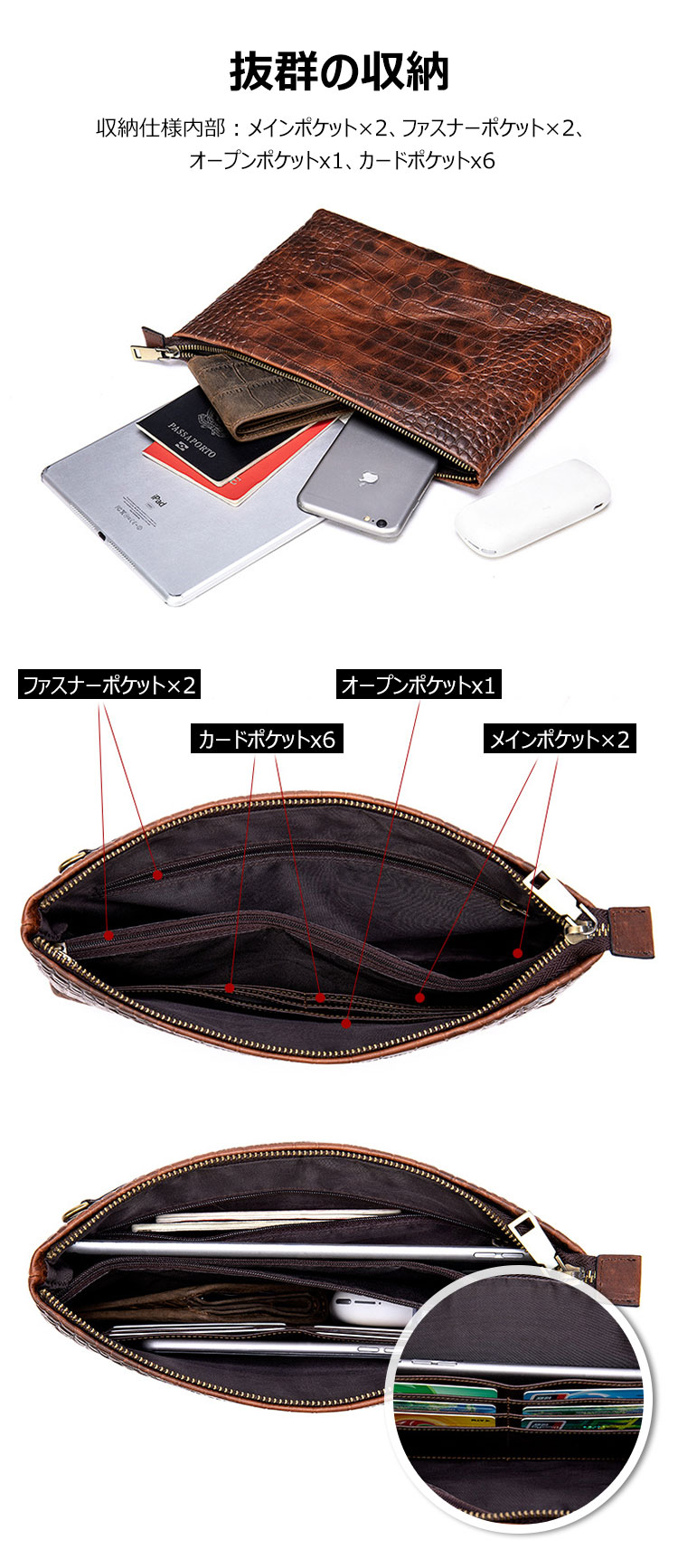 sankyo shokai クロコダイル ハンドバッグ レディース 2way