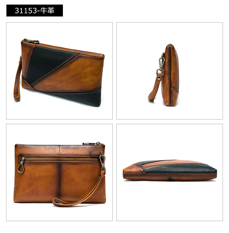 Whatna 2way 天然 牛革セカンドバッグ メンズ クラッチ バッグ 厚手 本革 レザー ビジネス カジュアル フォーマル 冠婚葬祭 結婚式 バッグ紳士用 男性用 2