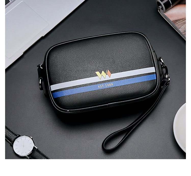 Whatna 2wayミニセカンドバッグ メンズ バッグ 小きめ [クラッチ ショルダー 肩掛け 結婚式 バッグ]ビジネス カジュアル フォーマル 冠婚葬祭 バッグ 葬式 バッグ 紳士用 男性用 黒W6176 8