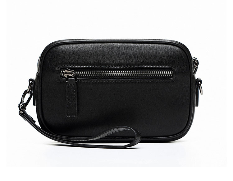 Whatna 2wayミニセカンドバッグ メンズ バッグ 小きめ [クラッチ ショルダー 肩掛け 結婚式 バッグ]ビジネス カジュアル フォーマル 冠婚葬祭 バッグ 葬式 バッグ 紳士用 男性用 黒W6176 2