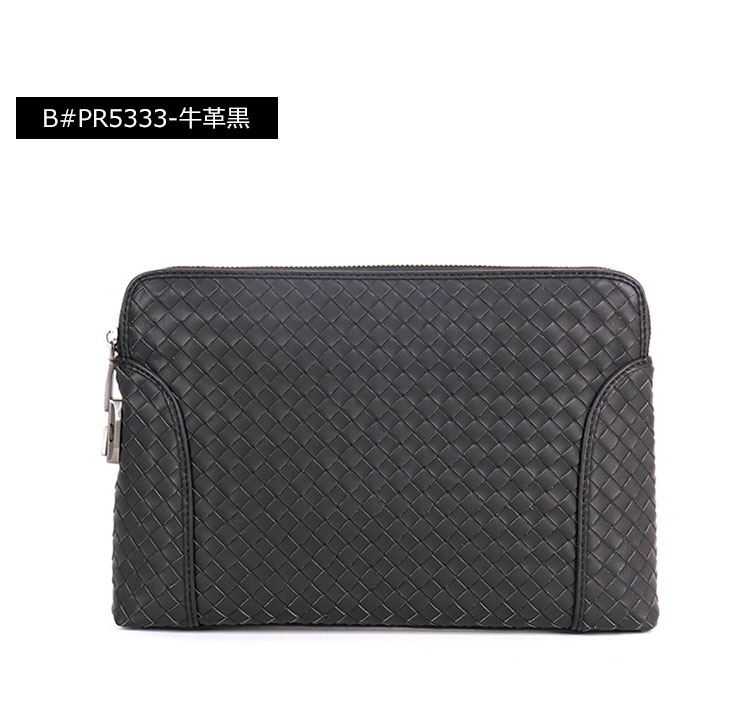 Whatna 2way 天然 牛革 手作り編み込み セカンドバッグ メンズ せかんどばっく パスワードロックボタン付 厚手 本革 10.5 ipad 収納可 結婚式 バッグ フォーマル ビジネス 冠婚葬祭 バッグ 男性用 紳士用 黒 （B#PR5333） 4