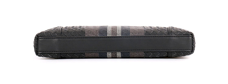 Whatna 2way 天然 牛革 手作り編み込み セカンドバッグ メンズ せかんどばっく パスワードロックボタン付 厚手 本革 10.5 ipad 収納可 結婚式 バッグ フォーマル ビジネス 冠婚葬祭 バッグ 男性用 紳士用 黒 （B#PR5333） 3