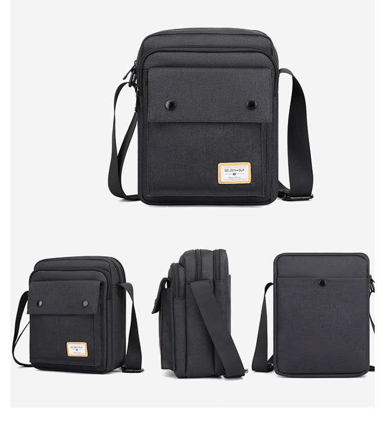 Apple メッセンジャーバッグ messenger bag y2k黒/グレー IRVING MESSENGER BAG (LG) W/ TWILL BINDING（メッセンジャー