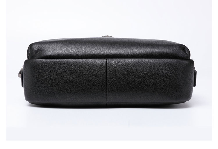 Whatna 天然牛革 ショルダーバッグ メンズ メッセンジャーバッグ小さめ ビジネスバッグ 横型 2室仕切 本革 通勤 通学 斜めがけバッグ オシャレ な シンプル な 軽量 実用 自転車 かばん男性用 ブラウン 黒(6415) 3