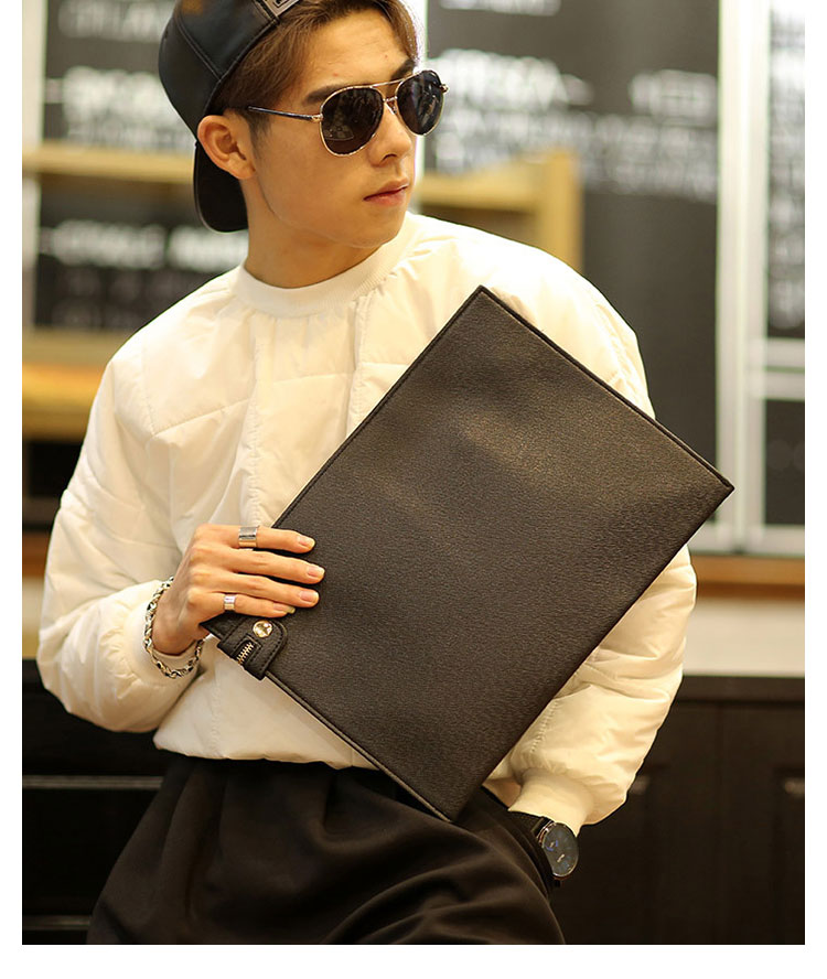 Whatna 革 セカンドバッグ メンズ せかんどばっく 大きめ A4 ipad air13.3収納可 ファイルバッグブリーフケース 結婚式 バッグ カジュアルフォーマル ビジネス 冠婚葬祭 バッグ 男性用 紳士用（9412） 7