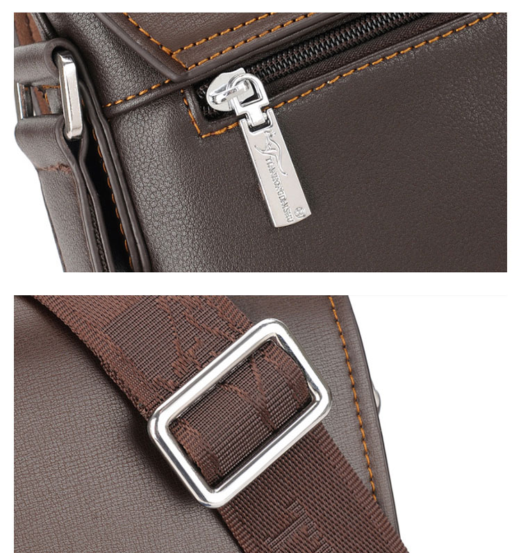 Whatnaショルダーバッグ メンズ メッセンジャーバッグ縦型 小さめ ビジネスバッグ カード3枚収納 10.5インチipad収納可 革 通勤 通学 斜めがけバッグ オシャレ な シンプル な 軽量 実用 自転車 かばん男性用 黒（690-2） 9