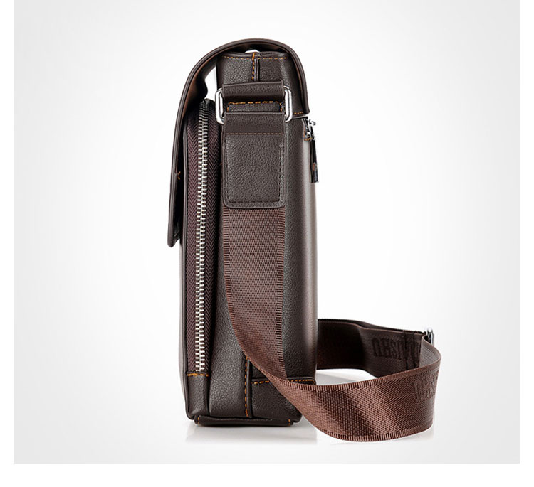 Whatnaショルダーバッグ メンズ メッセンジャーバッグ縦型 小さめ ビジネスバッグ カード3枚収納 10.5インチipad収納可 革 通勤 通学 斜めがけバッグ オシャレ な シンプル な 軽量 実用 自転車 かばん男性用 黒（690-2） 3