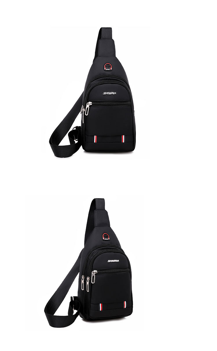 Whatna斜めがけ ボディバッグ ワンショルダー メンズ イヤホン穴付き 防水高密度オックスフォード 磨耗に強 669 1