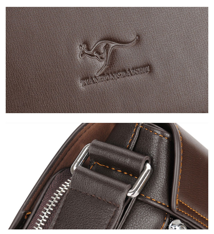 Whatnaショルダーバッグ メンズ メッセンジャーバッグ縦型 小さめ ビジネスバッグ カード3枚収納 10.5インチipad収納可 革 通勤 通学 斜めがけバッグ オシャレ な シンプル な 軽量 実用 自転車 かばん男性用 黒（690-2） 8