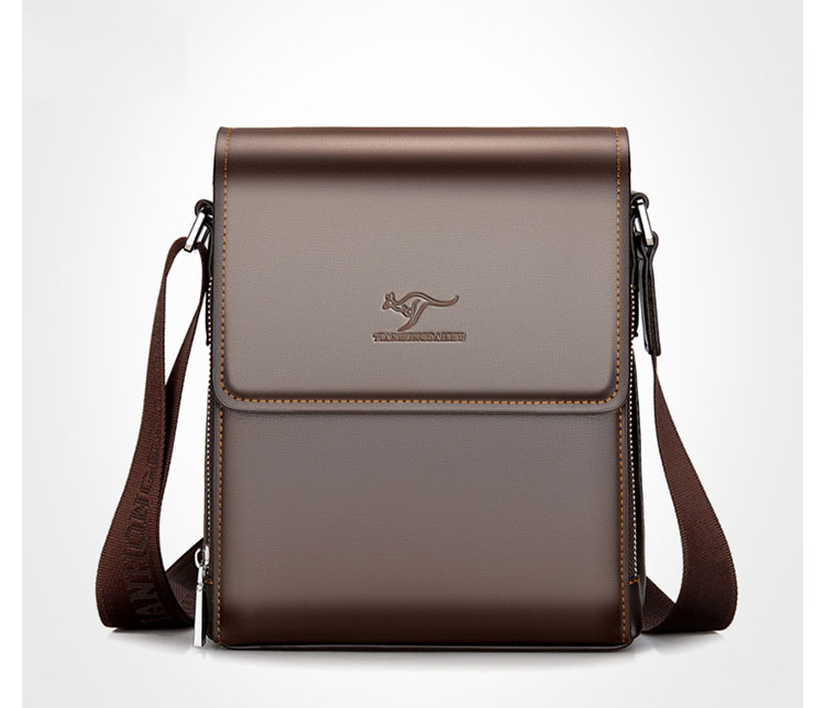 Whatnaショルダーバッグ メンズ メッセンジャーバッグ縦型 小さめ ビジネスバッグ カード3枚収納 10.5インチipad収納可 革 通勤 通学 斜めがけバッグ オシャレ な シンプル な 軽量 実用 自転車 かばん男性用 黒（690-2） 1