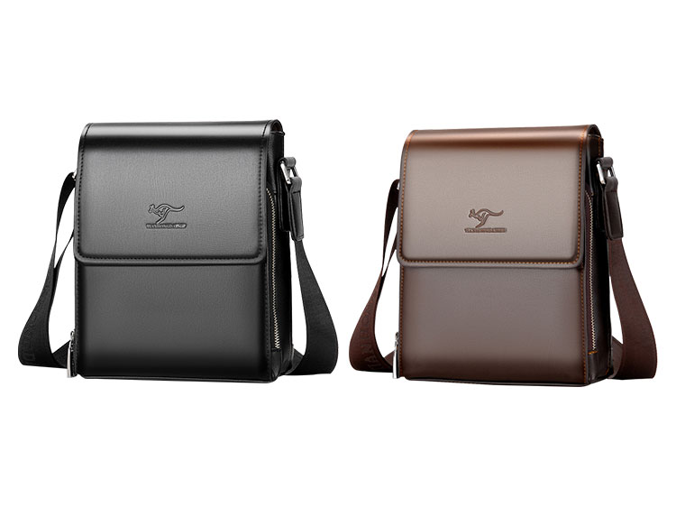 Whatnaショルダーバッグ メンズ メッセンジャーバッグ縦型 小さめ ビジネスバッグ カード3枚収納 10.5インチipad収納可 革 通勤 通学 斜めがけバッグ オシャレ な シンプル な 軽量 実用 自転車 かばん男性用 黒（690-2） 0