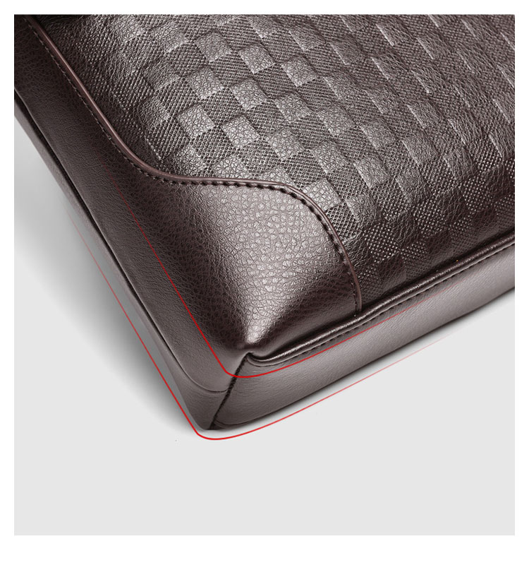 Whatnaショルダーバッグ メンズ メッセンジャーバッグ縦型 小さめ ビジネスバッグ 9.7インチipad収納可 革 通勤 通学 斜めがけバッグ オシャレ な シンプル な 軽量 実用 自転車 かばん男性用 黒（9919） 10