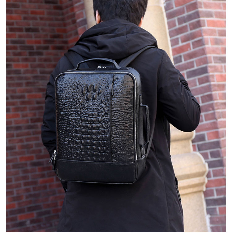 Whatna 天 然牛革 ビジネスバッグ メンズ 2WAY 手提げ・リュック バッグ 天然 本革 A4 16インチpc収納可大容量 旅行 出張用 通勤 通学 就活 面接 バッグ かばん 男性用 黒(66276-10) 5