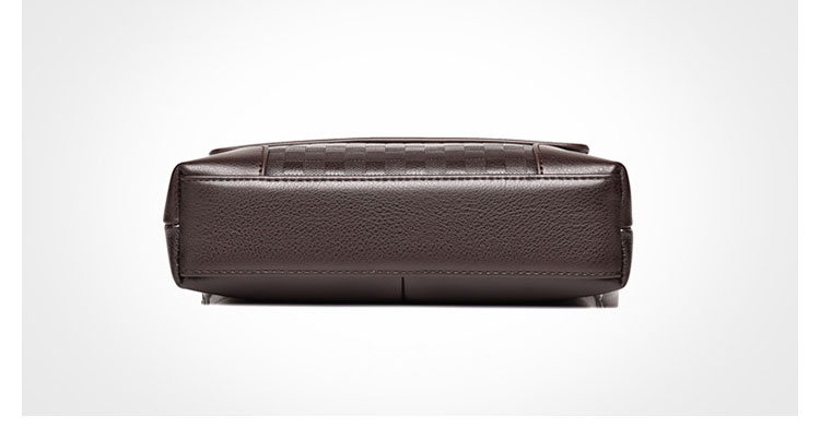 Whatnaショルダーバッグ メンズ メッセンジャーバッグ縦型 小さめ ビジネスバッグ 9.7インチipad収納可 革 通勤 通学 斜めがけバッグ オシャレ な シンプル な 軽量 実用 自転車 かばん男性用 黒（9919） 4